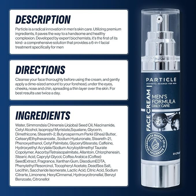 Particle Face Cream for Men - 1.7 FL OZ